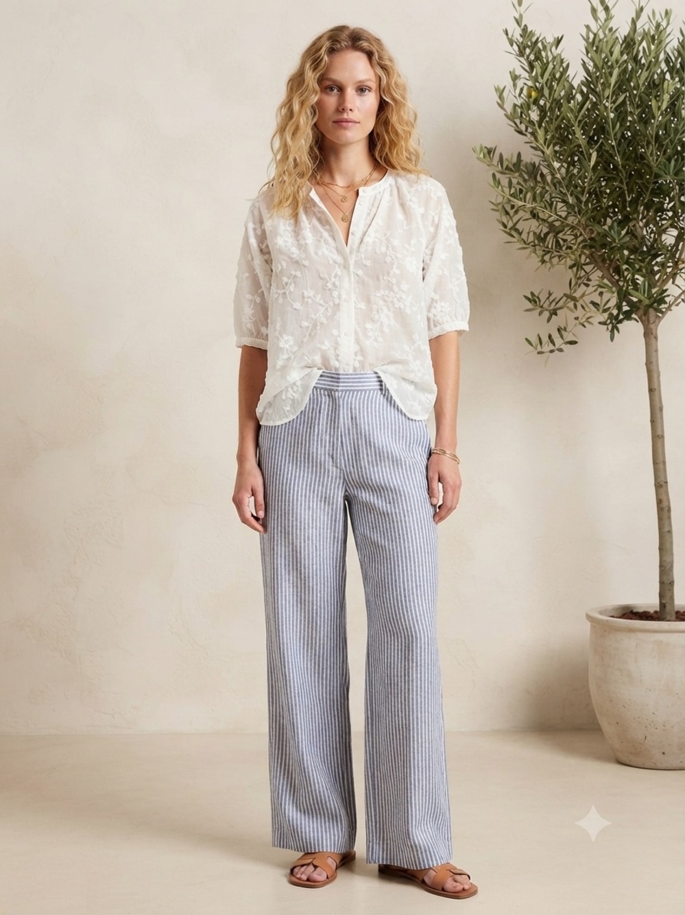 Paris Atelier and other stories white organic cotton blouse